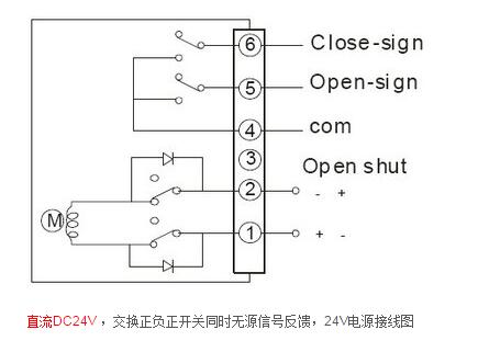 直流DC24V(交换正负开关同时无源信号反馈24V电源接线图)